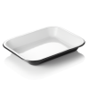 Saladier rectangulaire émaillé - 28 x 23 x 4,5 cm - 1,9 L