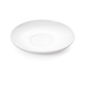 Soucoupe en porcelaine blanche - Ø 13,5 cm (lot de 6)