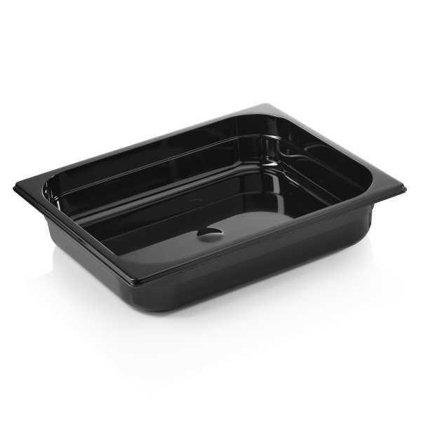 Bac gastro en polypropylène noir - GN 1/2 - 65 mm