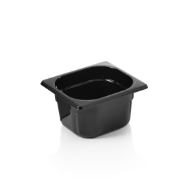 Bac gastro en polypropylène noir - GN 1/6 - 100 mm