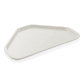 Plateau trapézoïdal en polyester et fibre de verre - 48 x 34 cm - Gris granite