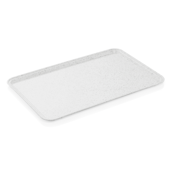 Plateau en polyester et fibre de verre - 53 x 37 cm - Gris granite