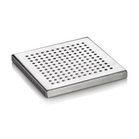 Plateau d'égouttage en acier chrome-nickel - 15,5 x 15,5 cm