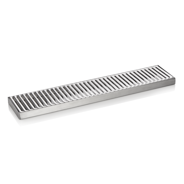 Plateau d'égouttage en acier chrome-nickel - 48,5 x 10,5 cm