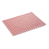 Papier fast-food ingraissable imprimé damier - 28 x 34 cm - Rouge/blanc (lot de 1000)
