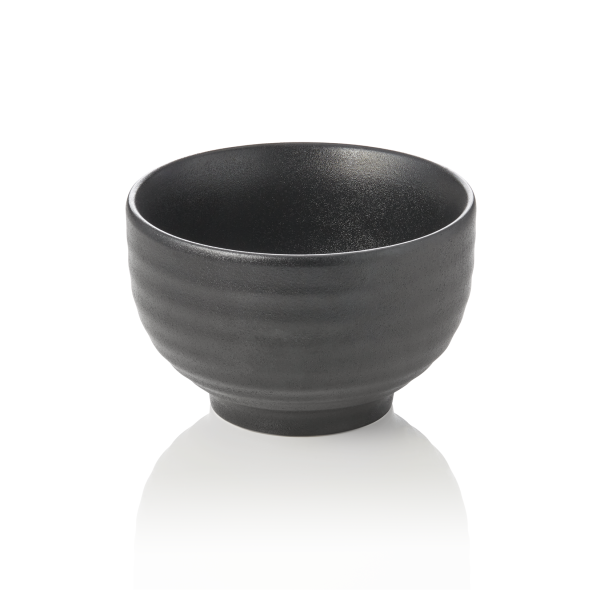 Bol en porcelaine noire inspiration asiatique - Ø 14,5 cm - 400 ml (lot de 3)