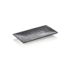 Assiette en porcelaine noire d'inspiration asiatique - 23 x 13 cm (lot de 4)