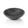Assiette creuse en porcelaine noire d'inspiration asiatique - Ø 24,5 cm (lot de 3)