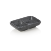 Double coupelle en porcelaine noire - 11 x 7,5 cm (lot de 12)