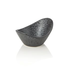 Coupelle contemporaine en porcelaine noire - 11 x 8,5 x 5 cm (lot de 6)