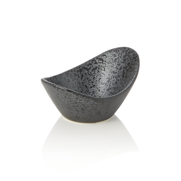 Coupelle contemporaine en porcelaine noire - 11 x 8,5 x 5 cm (lot de 6)