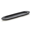 Assiette à sushi en porcelaine noire - 45,5 x 10 cm (lot de 2)