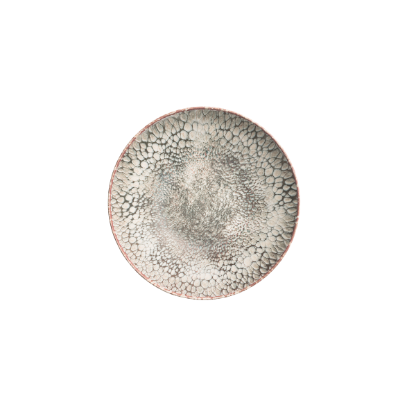 Assiette creuse en grès - Ø 24 cm - série Coupe Iris (lot de 4)