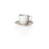 Tasse en grès - 220 ml - Avec soucoupe - Série Coupe Iris (lot de 6)