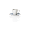 Tasse à espresso en grès - 80 ml - Avec soucoupe - Série Coupe Artic (lot de 6)
