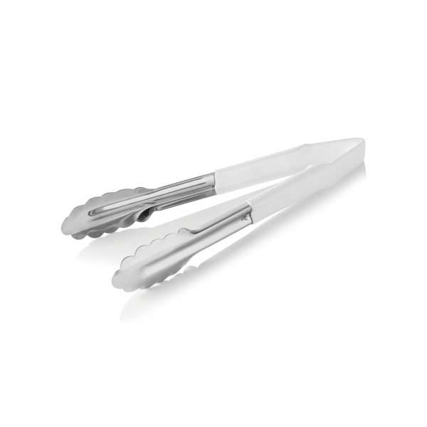 Pince universelle HACCP inox 18/0 - 23 cm - Manche blanc