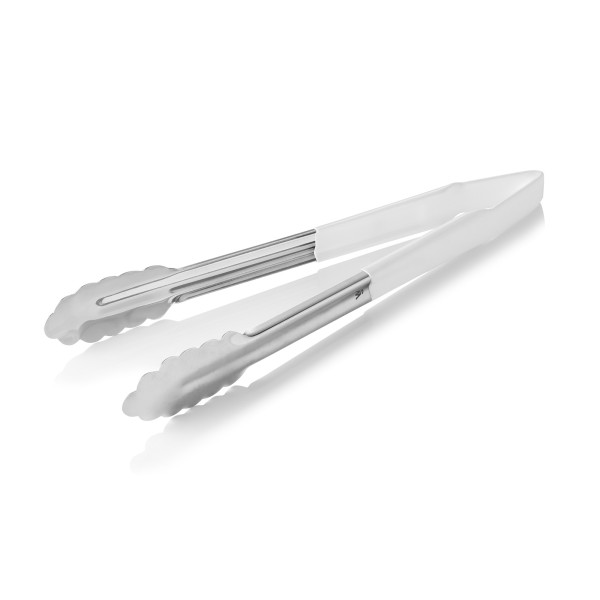 Pince universelle HACCP inox 18/0 - 30 cm - Manche blanc