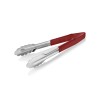 Pince universelle HACCP inox 18/0 - 23 cm - Manche rouge