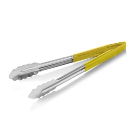 Pince universelle HACCP inox 18/0 - 30 cm - Manche jaune