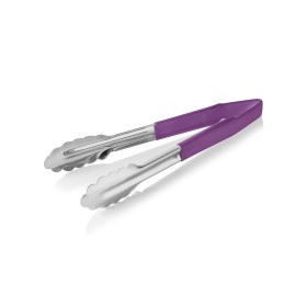 Pince universelle HACCP inox 18/0 - 23 cm - Manche violet