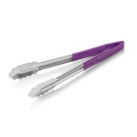 Pince universelle HACCP inox 18/0 - 30 cm - Manche violet