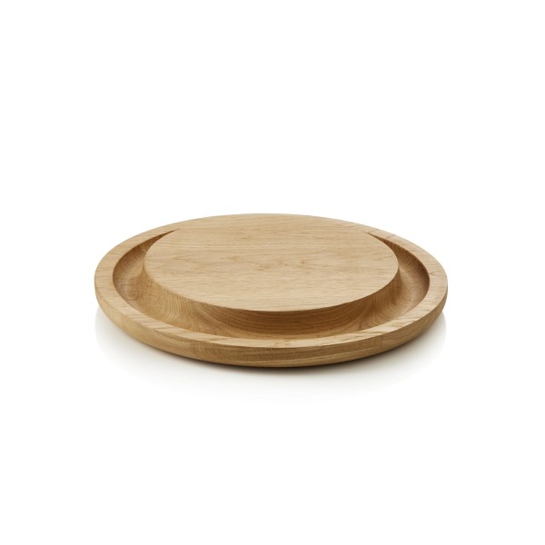 Plateau en bois de chêne - Ø 25,5 cm