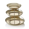 Présentoir à 3 étages en acier chrome-nickel - 3 plateaux inclus - PVD or