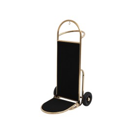 Diable à bagages titane or - 61 x 70 cm - Tapis noir - Max 80 kg