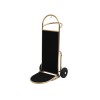 Diable à bagages titane or - 61 x 70 cm - Tapis noir - Max 80 kg