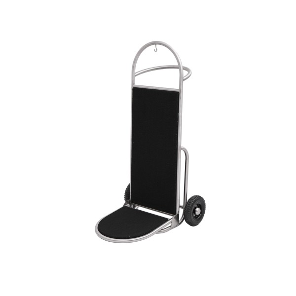 Diable à bagages inox - 61 x 70 cm - Tapis noir - Max 80 kg