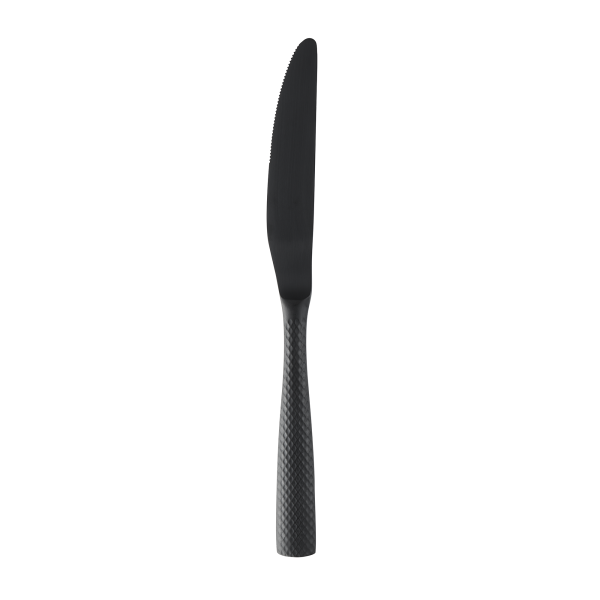 Couteau de table acier chromé 13/0 - série Onyx Shadow (lot de 12)