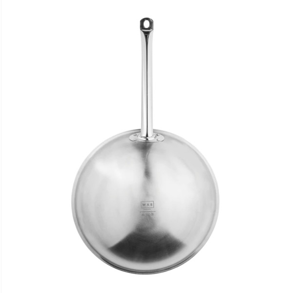 Wok inox 18/10 revêtement antiadhésif Ø 38 cm – Fond rond