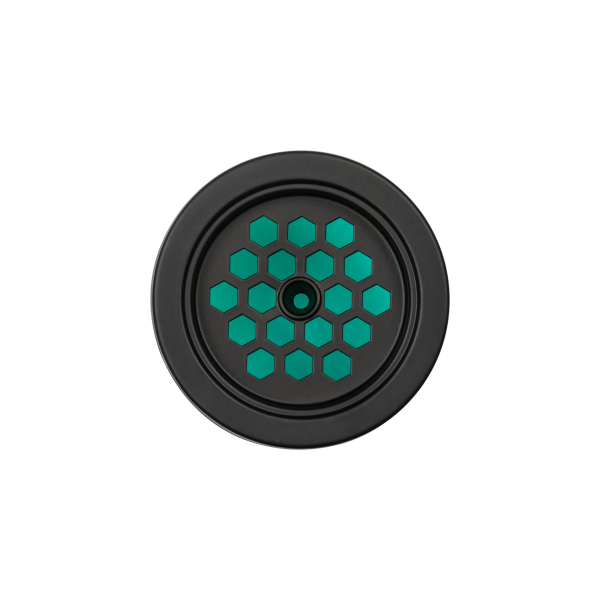 Cendrier coupe-vent en verre - Ø 9,5 cm - Turquoise