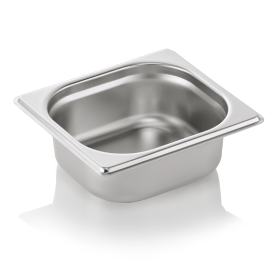 Bac gastro en acier chrome-nickel - GN 1/6 - Profondeur 65 mm