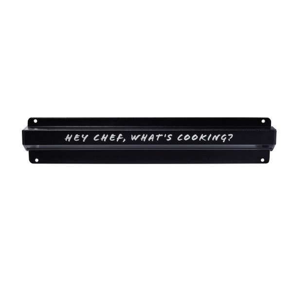 Rail pour bons de commande en aluminium noir - 30 cm