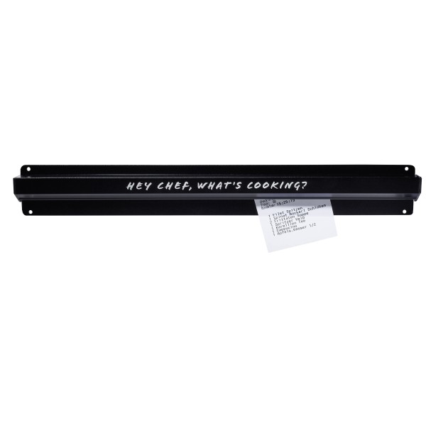 Rail pour bons de commande en aluminium noir - 46 cm