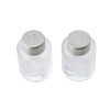 Mini-salière et mini-poivrière en verre et inox 18/8 - 6 cm