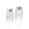 Mini-salière et mini-poivrière en verre et inox 18/8 - 6 cm