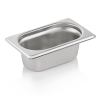 Bac gastro en acier chrome-nickel - GN 1/9 - Profondeur 65 mm