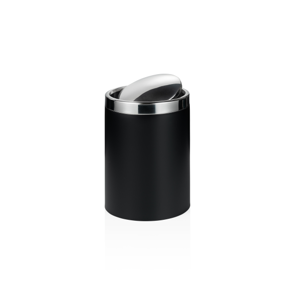 Poubelle inox noir poudré - 5 L - Ø 18 cm