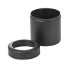 Poubelle à restes de table inox 18/8 noir poudré - 700 ml