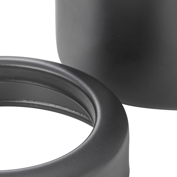 Poubelle à restes de table inox 18/8 noir poudré - 700 ml