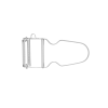 Éplucheur castor inox 12 cm – Lame lisse ou dentelée
