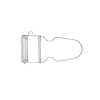 Éplucheur castor inox 12 cm – Lisse ou dentelé avec coupe julienne