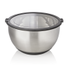 Set de 3 bols gradués inox chromé - Avec couvercle