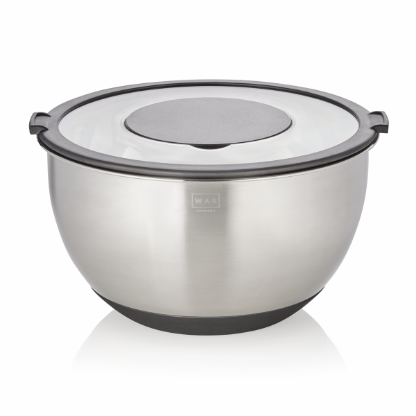 Set de 3 bols gradués inox chromé - Couvercle et accessoires de coupe/friction