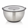 Set de 3 bols gradués inox chromé - Couvercle et accessoires de coupe/friction