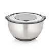 Set de 3 bols gradués inox chromé - Couvercle et accessoires de coupe/friction