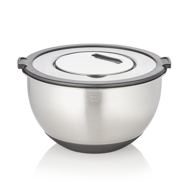 Set de 3 bols gradués inox chromé - Couvercle et accessoires de coupe/friction