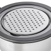 Set de 3 bols gradués inox chromé - Couvercle et accessoires de coupe/friction